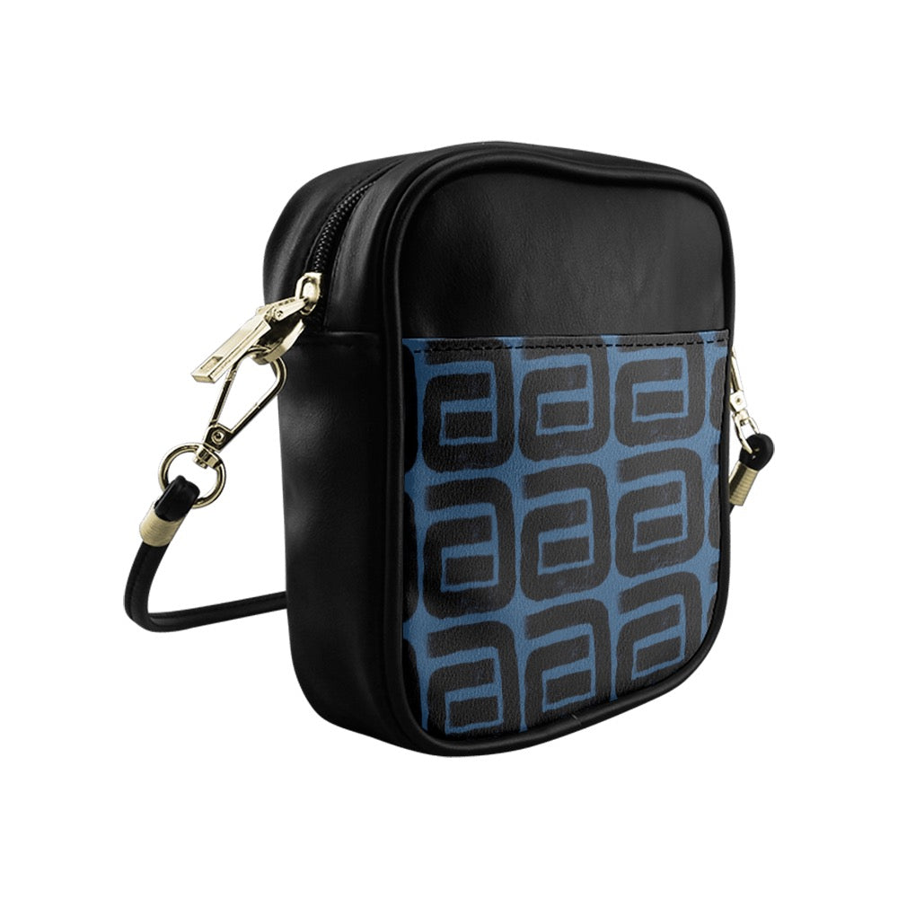 FSG Blue Geometry Sling Bag