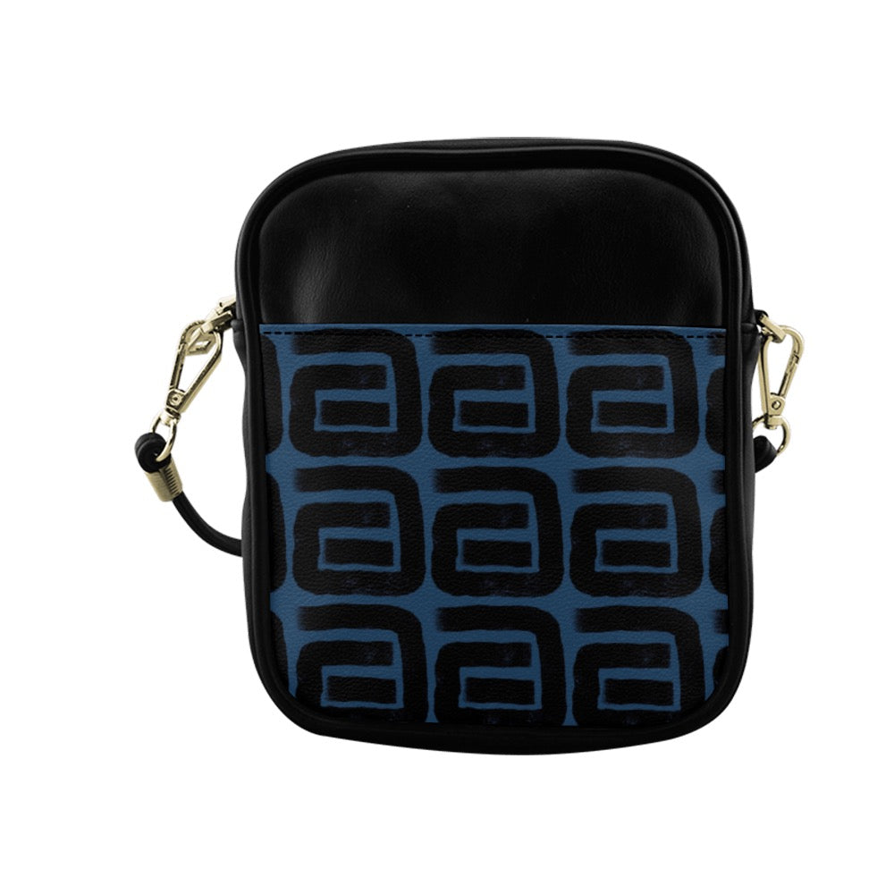 FSG Blue Geometry Sling Bag