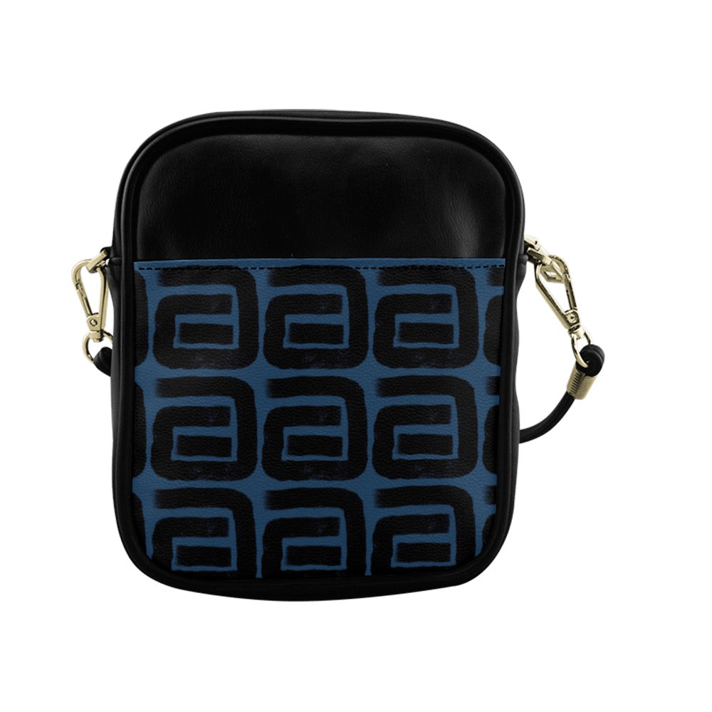 FSG Blue Geometry Sling Bag