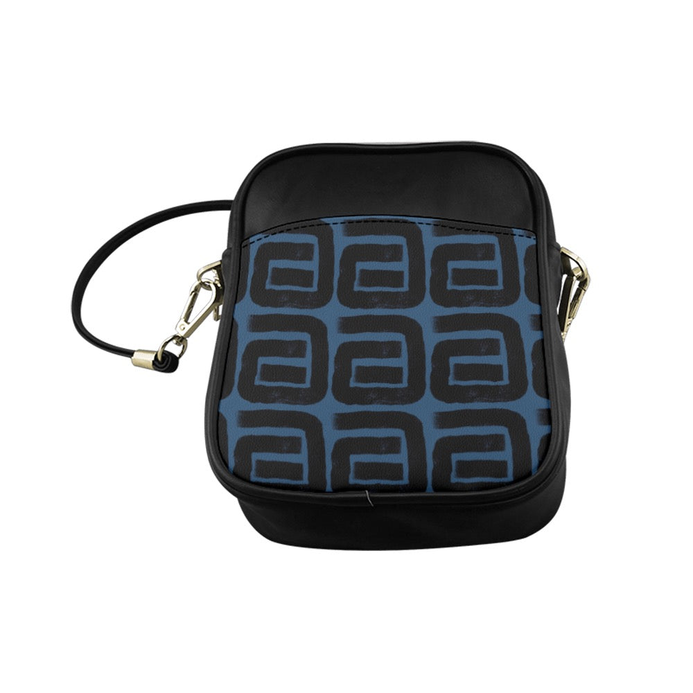 FSG Blue Geometry Sling Bag