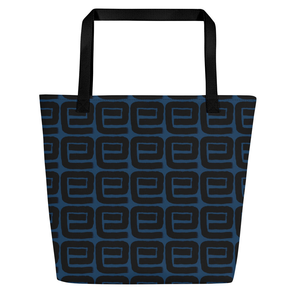 FSG Blue Geometry Large Tote Bag