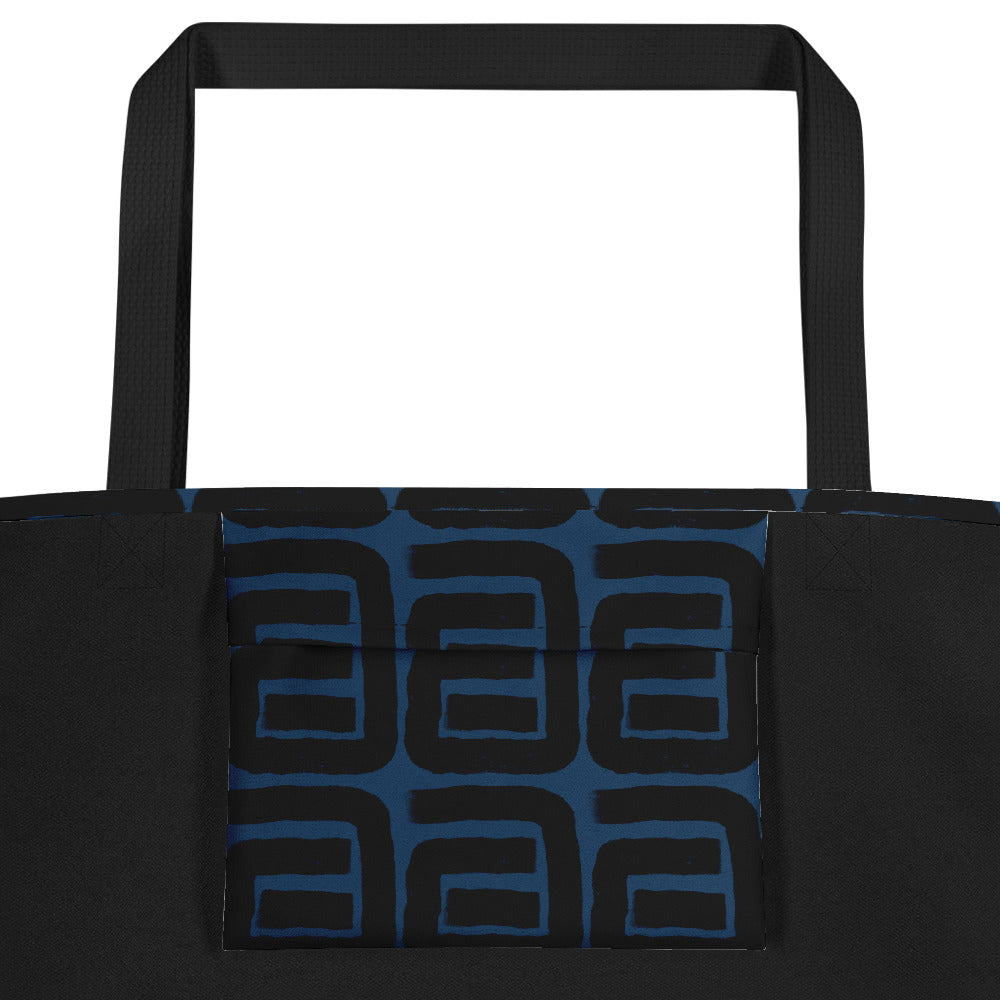 FSG Blue Geometry Large Tote Bag