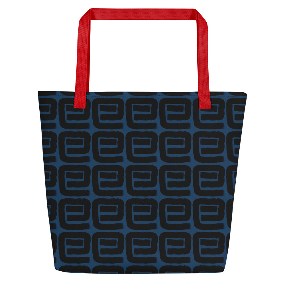 FSG Blue Geometry Large Tote Bag