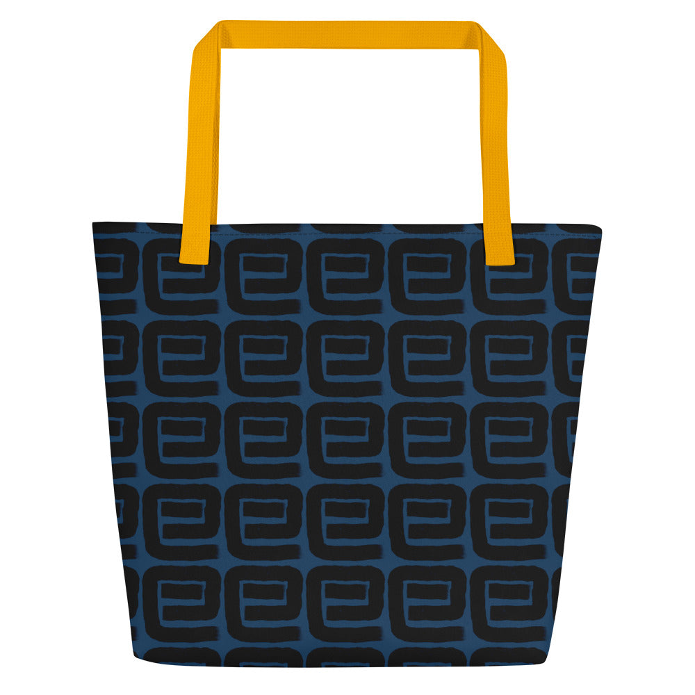 FSG Blue Geometry Large Tote Bag