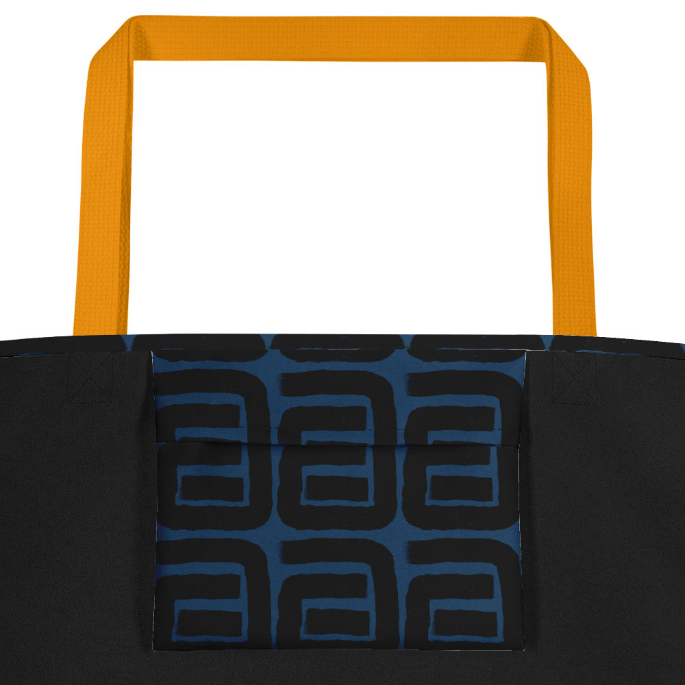 FSG Blue Geometry Large Tote Bag