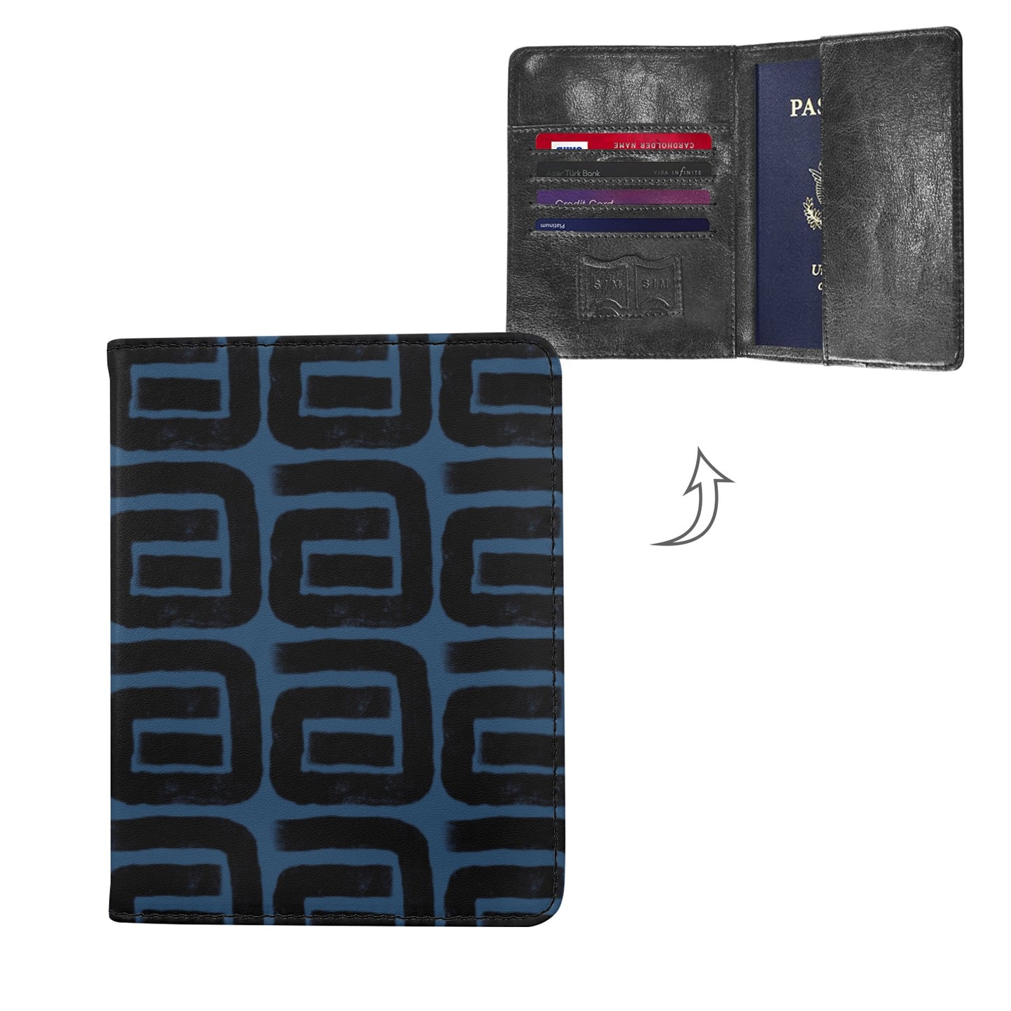 FSG Blue Geometry Passport Holder