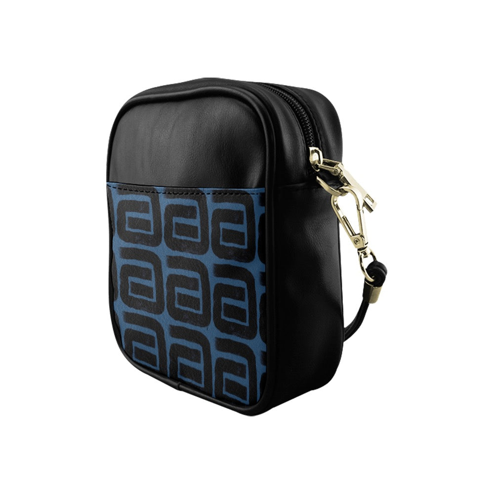 FSG Blue Geometry Sling Bag